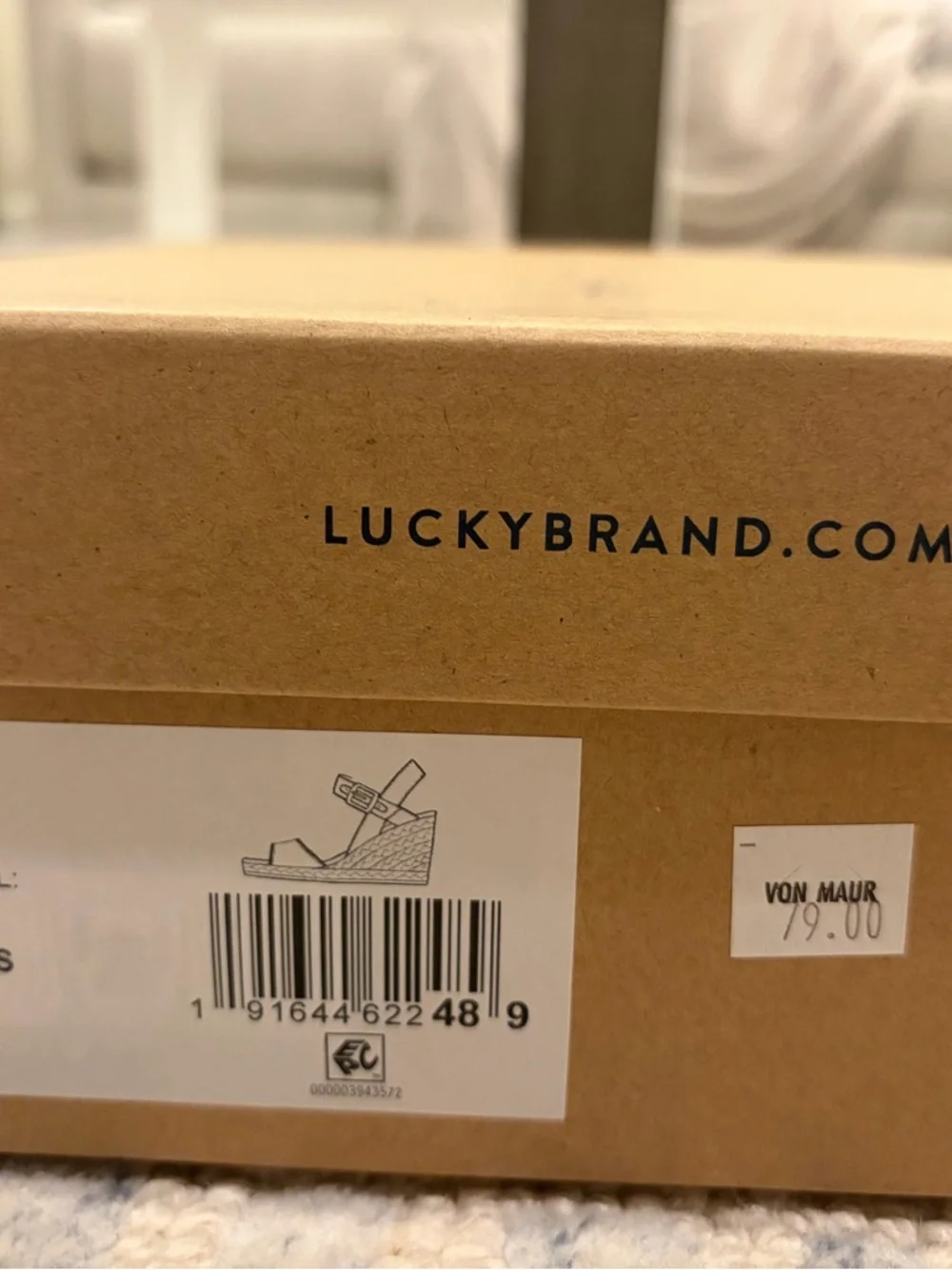 Lucky Brand Navy Canvas Espadrille Wedge Sandals - Picture 6 of 6